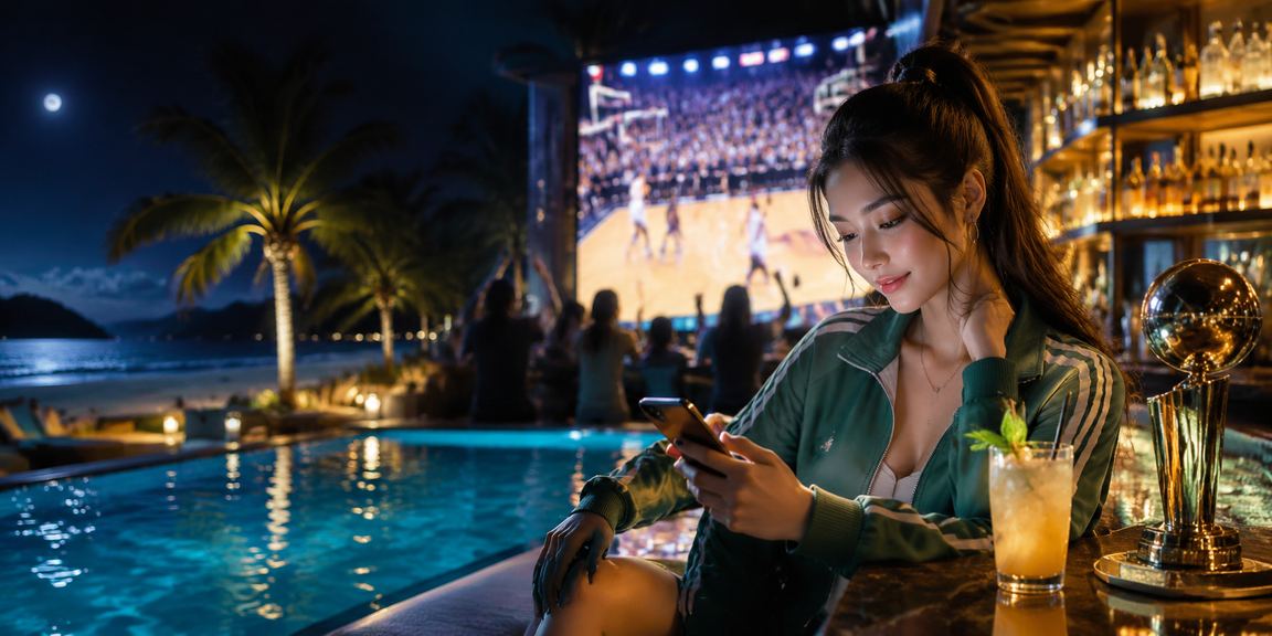 Cảnh biển Côn Đảo gợi lên không khí thư giãn khi theo dõi kèo bóng rổ và nhận voucher thể thao