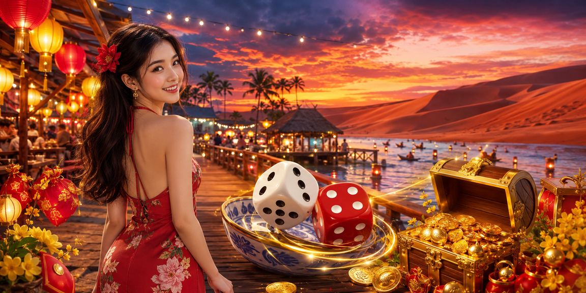 Không khí nhộn nhịp chợ đêm Mũi Né gợi lên cảm giác hồi hộp khi chơi tài xỉu trực tuyến trên lotop